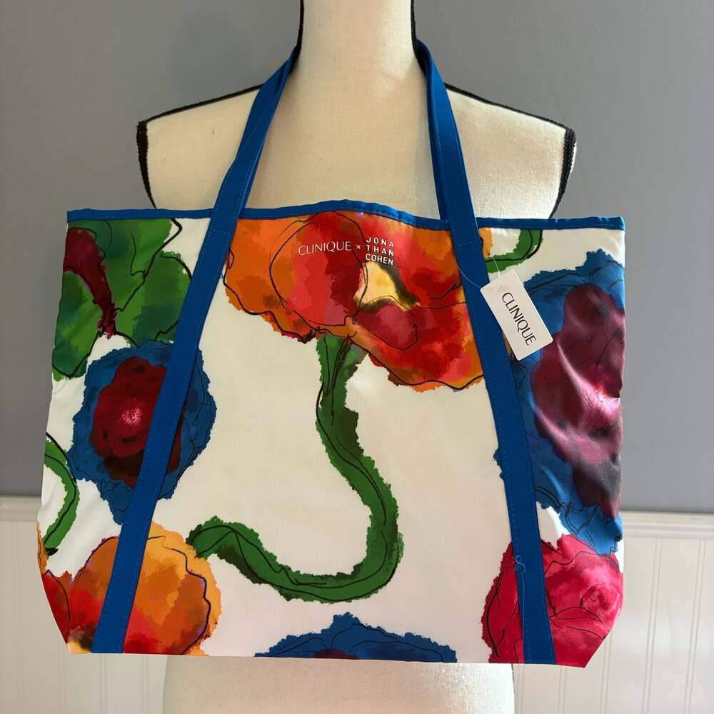 Clinique x Jonathan Cohen Limited Edition Floral Print Tote Bag